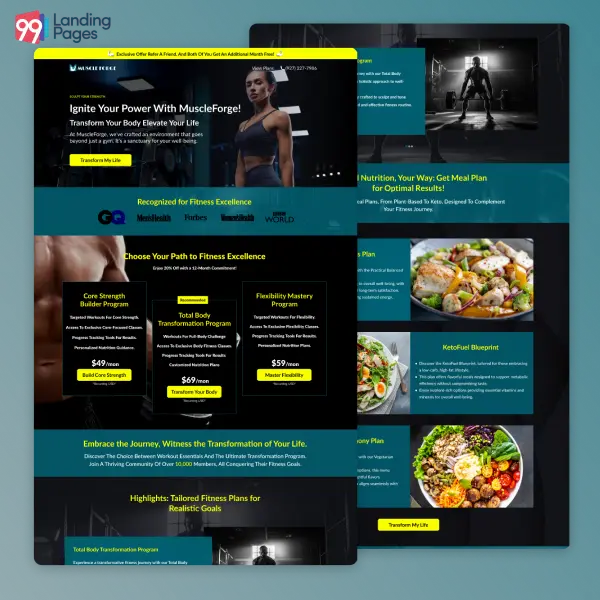Gym Landing Page Template