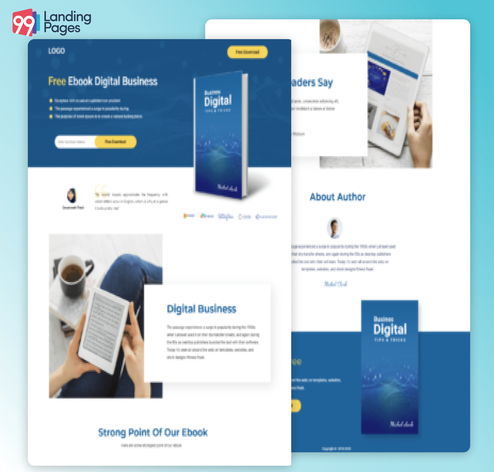 Unbounce Digital Ebook Business Landing Page Template