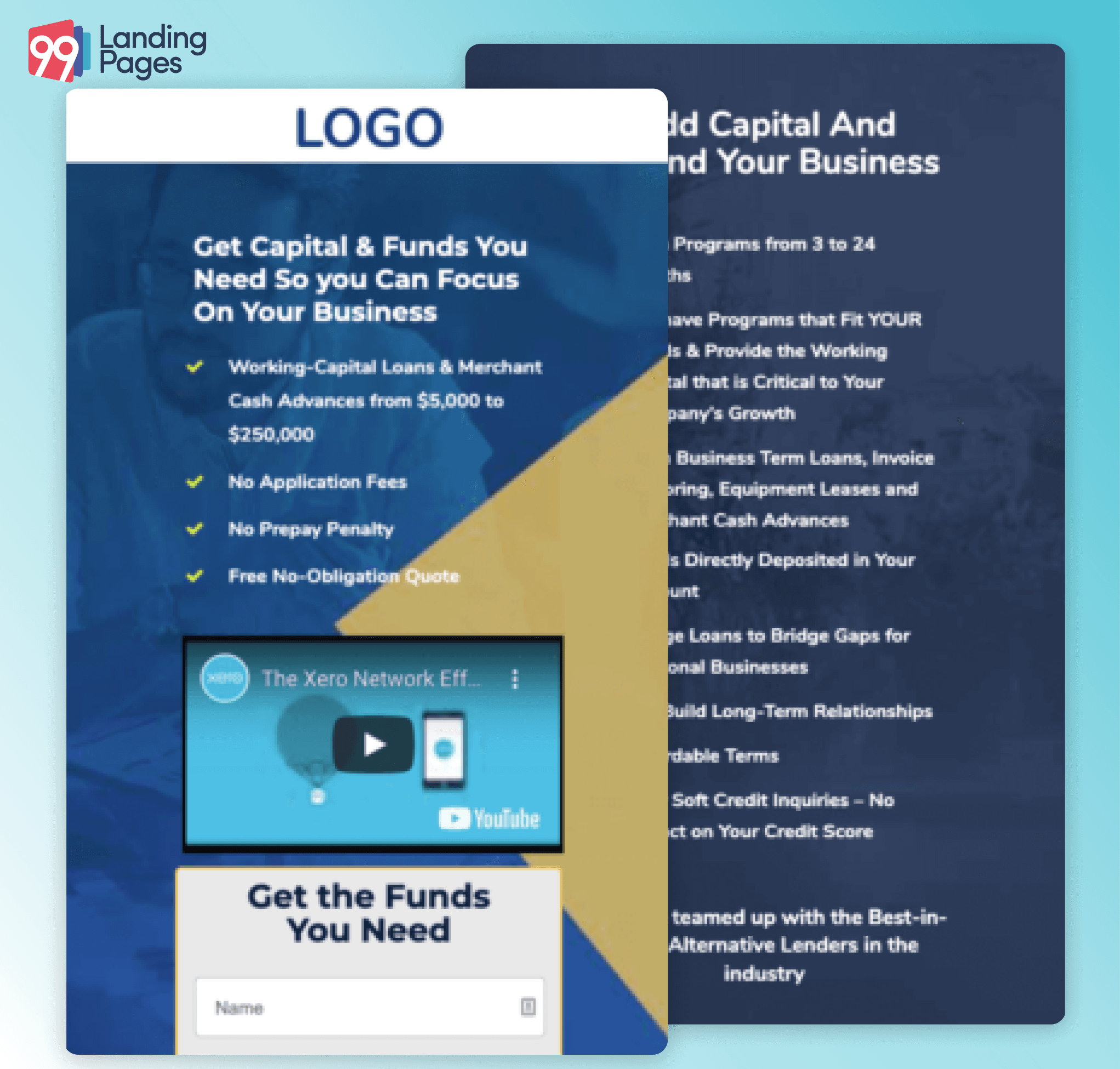 Funding Landing Page Template