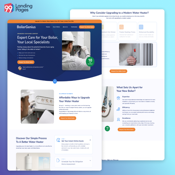 Boiler Repair Landing Page Template
