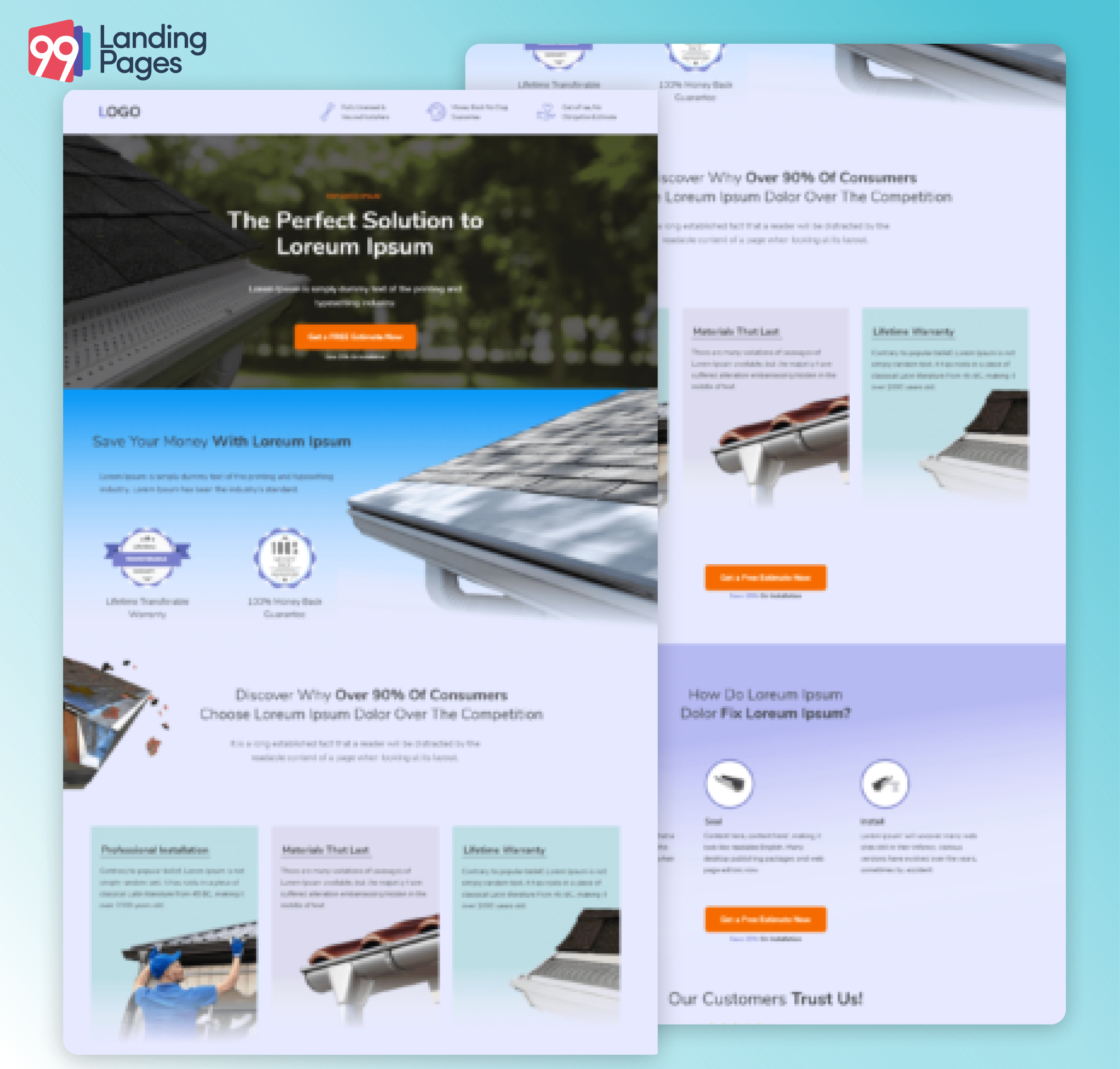Unbounce Home Repairing Landing Page Template