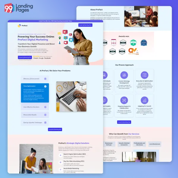 Unbounce Digital Marketing Landing Page Template