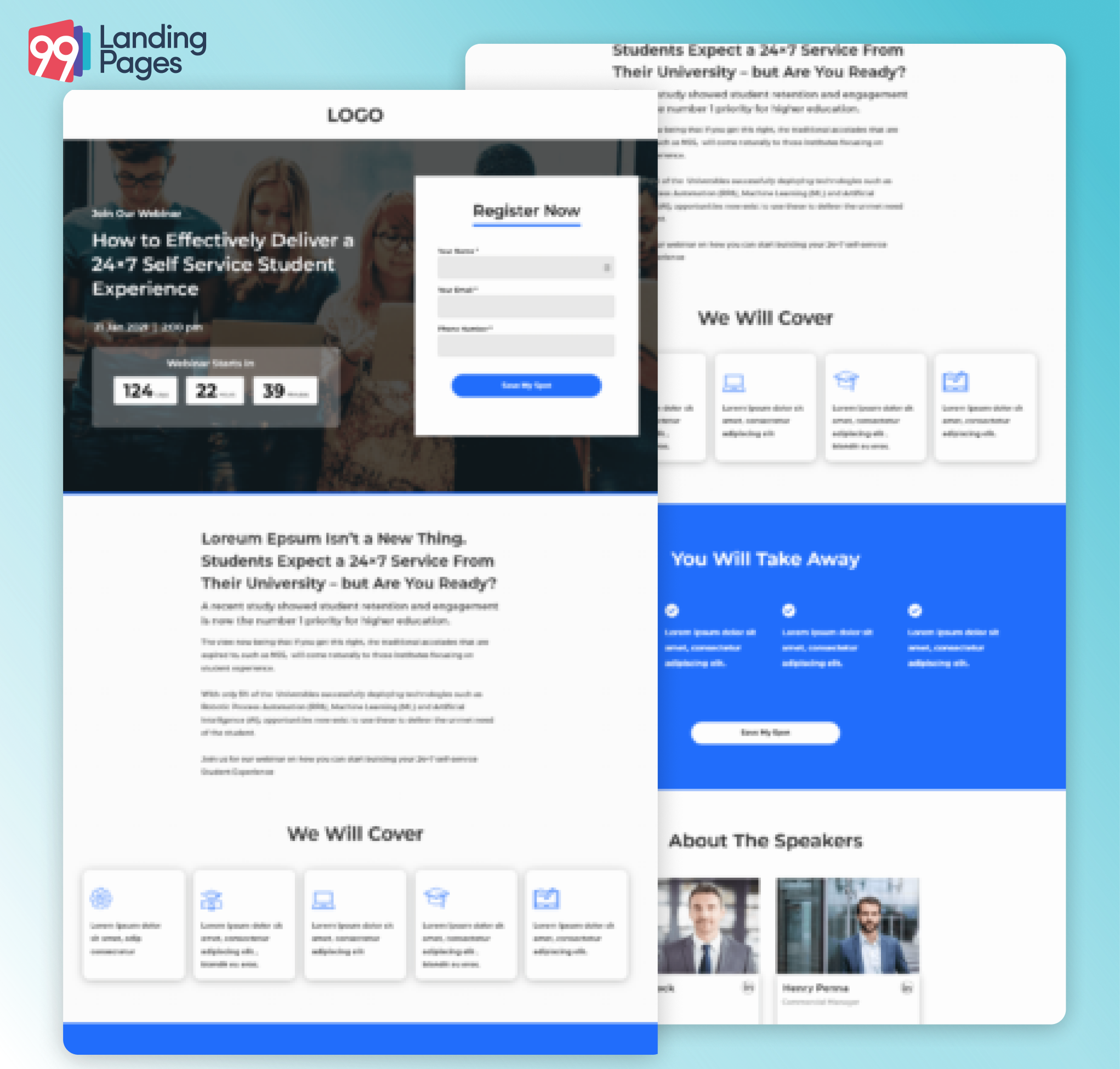 Unbounce Webinar Landing Page Template
