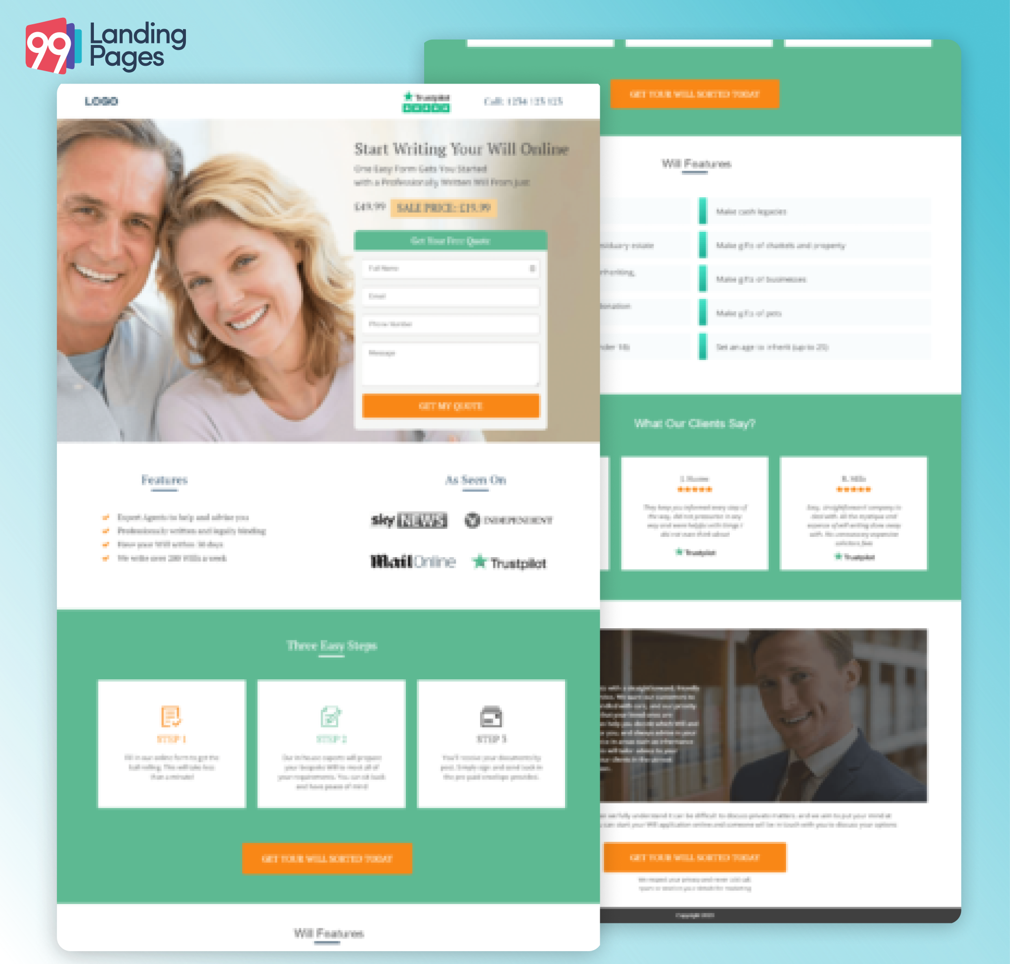 Unbounce Wills Landing Page Template